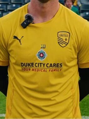 Puma Duke City New Mexico United Soccer Team Yellow Jersey Mesh Mens Size Medium